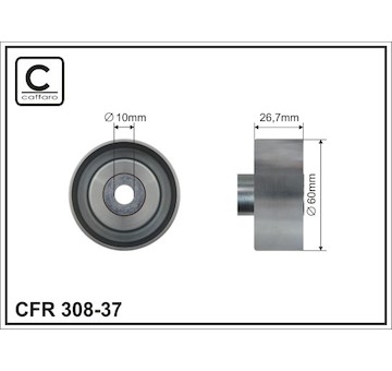 Vratná/vodiaca kladka rebrovaného klinového remeňa CAFFARO 308-37