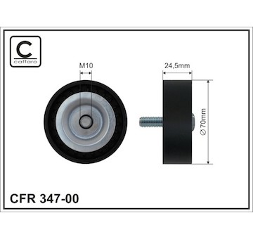 Vratná/vodicí kladka, klínový žebrový řemen CAFFARO 347-00