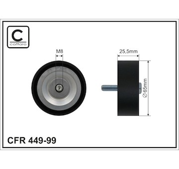 Vratná/vodicí kladka, klínový žebrový řemen CAFFARO 449-99