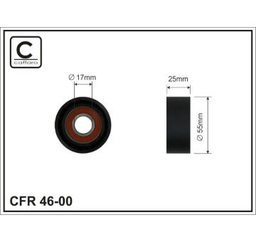 Napinaci kladka, zebrovany klinovy remen CAFFARO 46-00