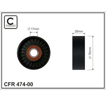 Napínacia kladka rebrovaného klinového remeňa CAFFARO 474-00