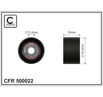 Vratná/vodicí kladka, klínový žebrový řemen CAFFARO 500022