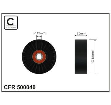 Vratná/vodiaca kladka rebrovaného klinového remeňa CAFFARO 500040