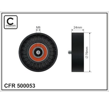 Vratná/vodicí kladka, klínový žebrový řemen CAFFARO 500053