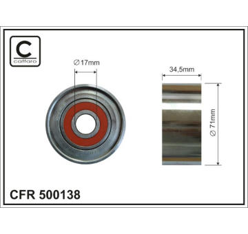 Vratná/vodicí kladka, klínový žebrový řemen CAFFARO 500138