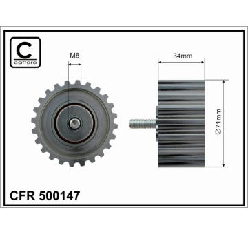 Vratná/vodicí kladka, ozubený řemen CAFFARO 500147