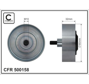 Vratna/vodici kladka, klinovy zebrovy remen CAFFARO 500158