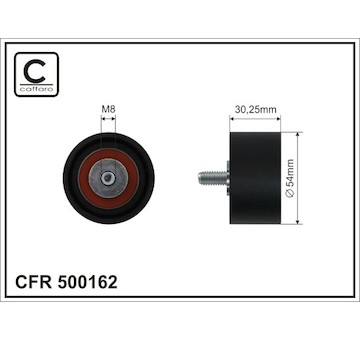 Vratná/vodicí kladka, klínový žebrový řemen CAFFARO 500162