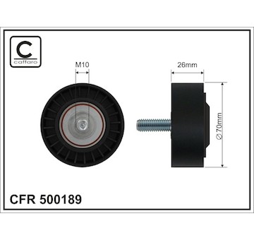 Vratná/vodicí kladka, klínový žebrový řemen CAFFARO 500189