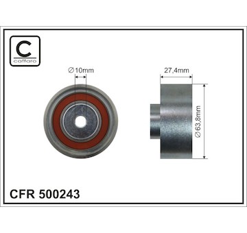 Vratná/vodicí kladka, klínový žebrový řemen CAFFARO 500243