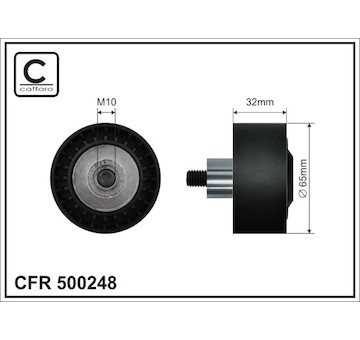 Vratná/vodicí kladka, klínový žebrový řemen CAFFARO 500248