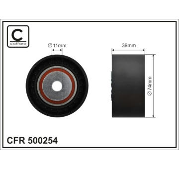 Vratná/vodicí kladka, klínový žebrový řemen CAFFARO 500254