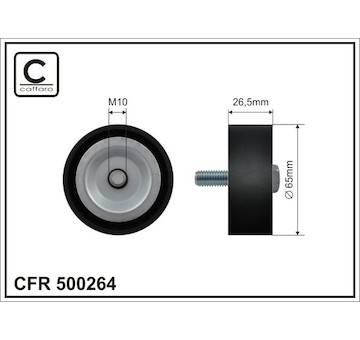 Vratná/vodicí kladka, klínový žebrový řemen CAFFARO 500264