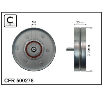 Vratná/vodicí kladka, klínový žebrový řemen CAFFARO 500278