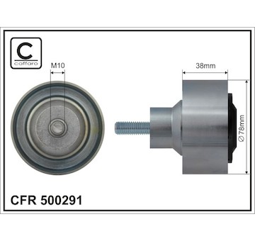 Napínací kladka, žebrovaný klínový řemen CAFFARO 500291