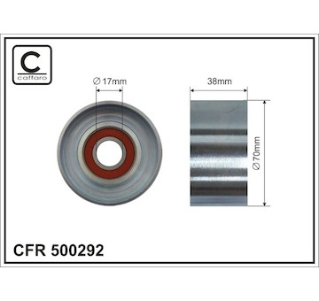 Napínacia kladka rebrovaného klinového remeňa CAFFARO 500292