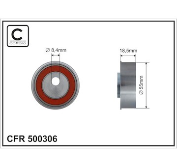 Vratná/vodicí kladka, ozubený řemen CAFFARO 500306