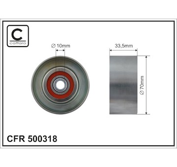 Napínací kladka, žebrovaný klínový řemen CAFFARO 500318