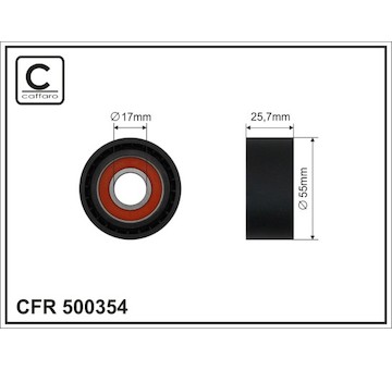 Napínacia kladka rebrovaného klinového remeňa CAFFARO 500354