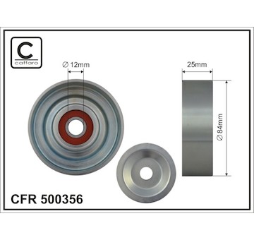 Vratna/vodici kladka, klinovy zebrovy remen CAFFARO 500356