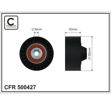 Vratná/vodiaca kladka rebrovaného klinového remeňa CAFFARO 500427