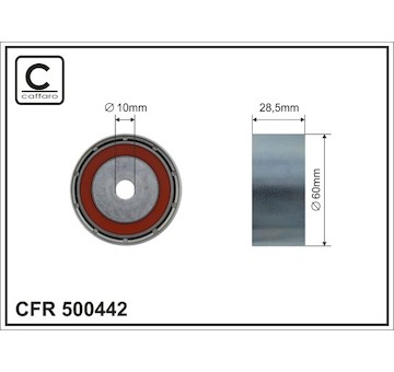 Vratná/vodicí kladka, ozubený řemen CAFFARO 500442