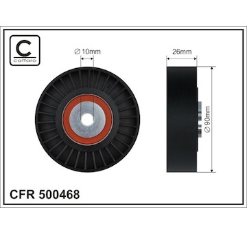 Vratná/vodicí kladka, klínový žebrový řemen CAFFARO 500468