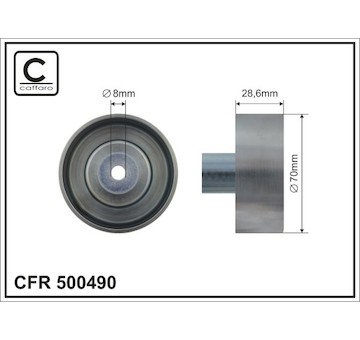 Vratná/vodicí kladka, klínový žebrový řemen CAFFARO 500490