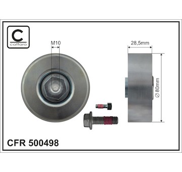 Vratna/vodici kladka, klinovy zebrovy remen CAFFARO 500498