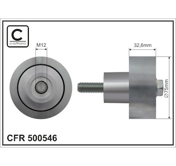 Vratna/vodici kladka, klinovy zebrovy remen CAFFARO 500546