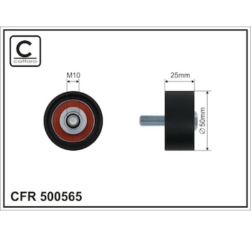 Vratná/vodicí kladka, klínový žebrový řemen CAFFARO 500565