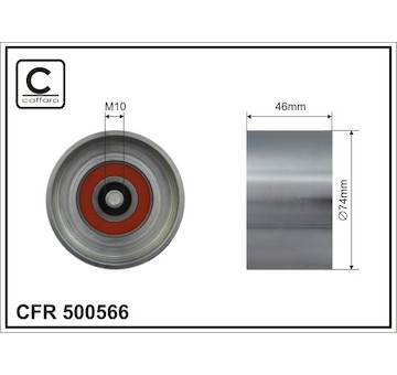 Napinaci kladka, zebrovany klinovy remen CAFFARO 500566