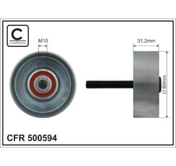 Napinaci kladka, zebrovany klinovy remen CAFFARO 500594