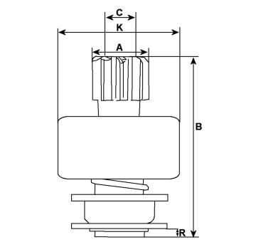 Volnobezny prevod, starter HC-Cargo F 032 131 109