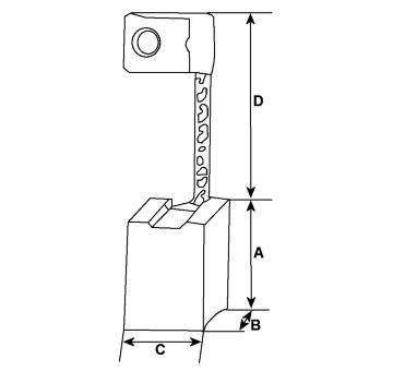 Uhlíkový kartáč, generátor HC-Cargo F 032 900 293