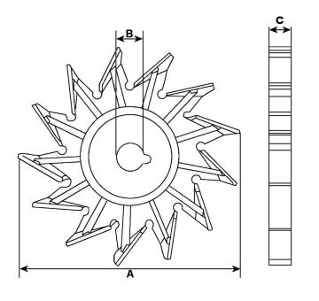 Kolo ventilátoru, generátor HC-Cargo F 032 234 490