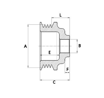 Řemenice, generátor HC-Cargo F 032 133 742