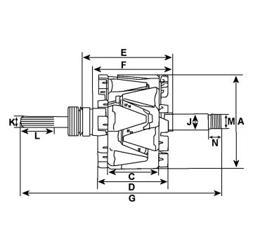 Rotor, generátor HC-Cargo F 032 137 684