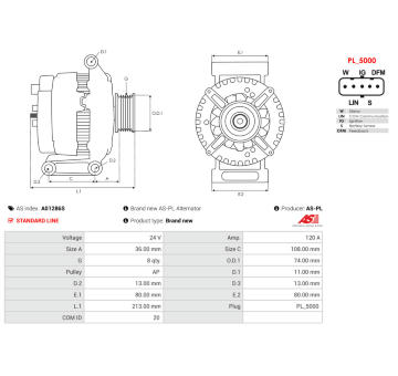 Alternátor AS-PL A01286S