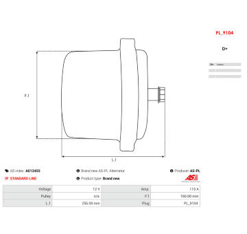 Alternátor AS-PL A01345S