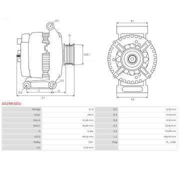 Alternátor AS-PL A0199(SEG)