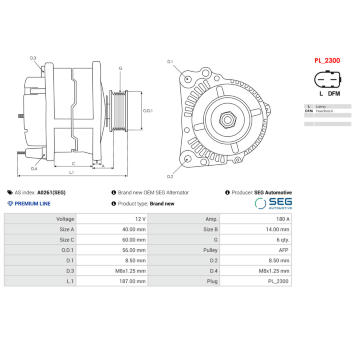 Alternátor AS-PL A0261(SEG)