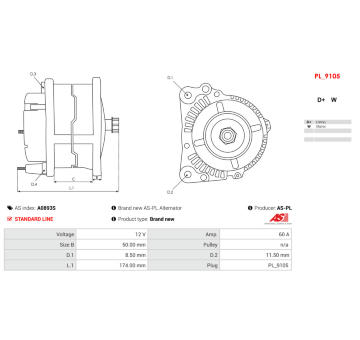 Alternátor AS-PL A0893S