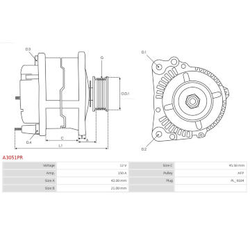 Alternátor AS-PL A3051PR