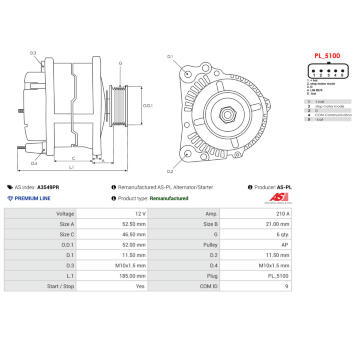 Alternátor AS-PL A3549PR