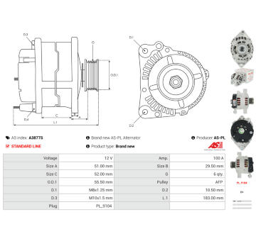 Alternátor AS-PL A3877S