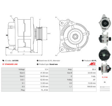 Alternátor AS-PL A4159S