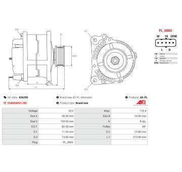 Alternátor AS-PL A5629S