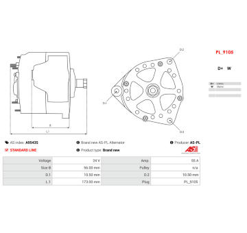 Alternátor AS-PL A9543S