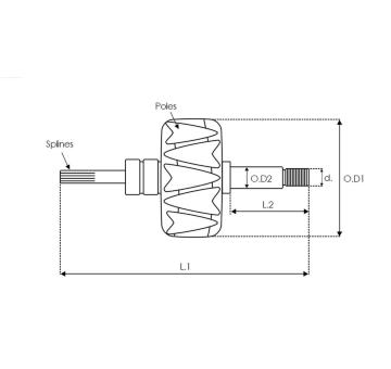 Rotor alternátora AS-PL AR0130SR